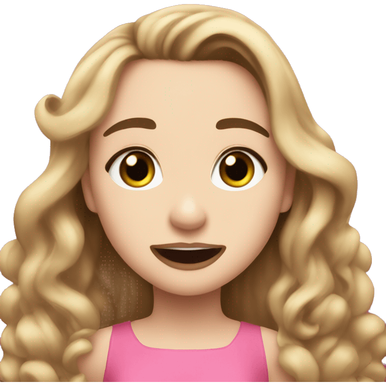 Sabrina carpenter singing with pink dress emoji