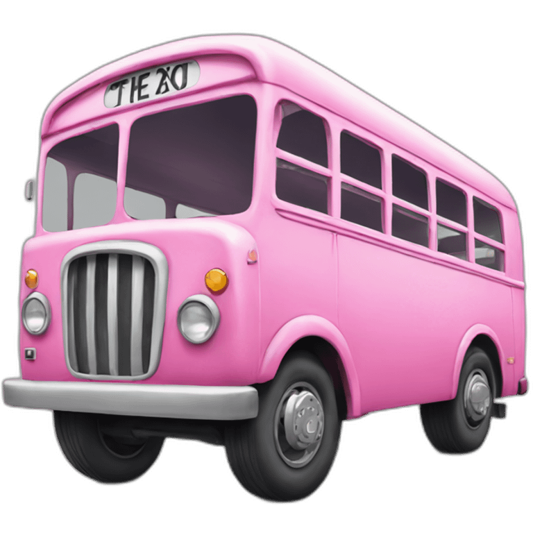 pink bus emoji