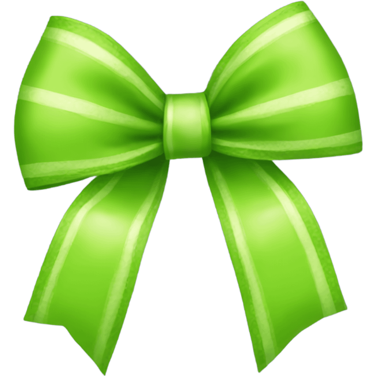 Lime green bow emoji