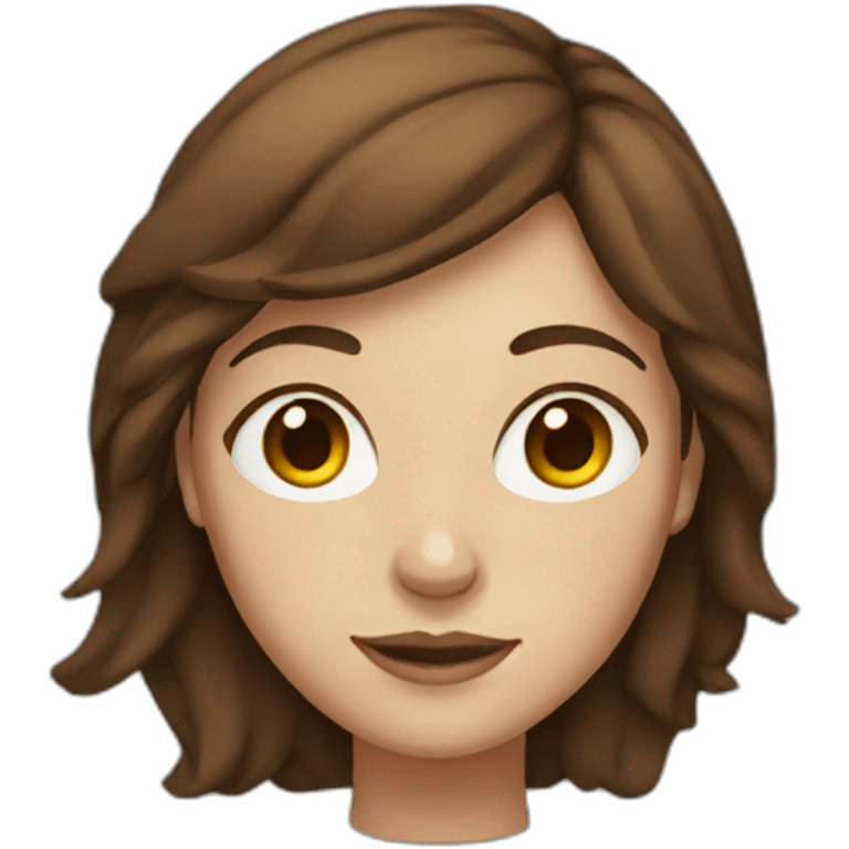 women with brown hair and freckles emoji