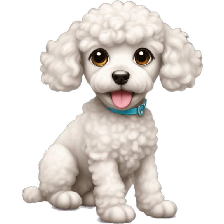 Cute poodle puppy emoji