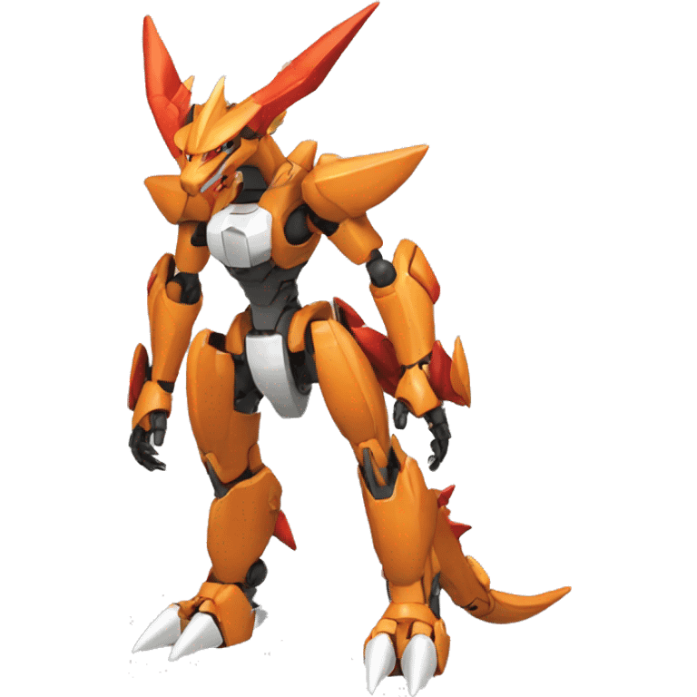 Mechanical Guilmon-Charizard-Medabot-Mecha full body emoji