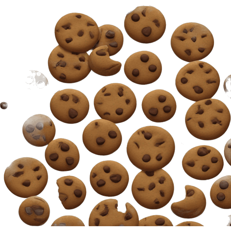 chocolate cookie with chocolate chips emoji