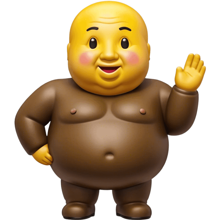 Cinematic Realistic Botero Sculpture Pop Culture Emoji, featuring an exaggerated, whimsical portrayal inspired by the famed sculptor rendered with dynamic textures and vibrant, artistic lighting. emoji