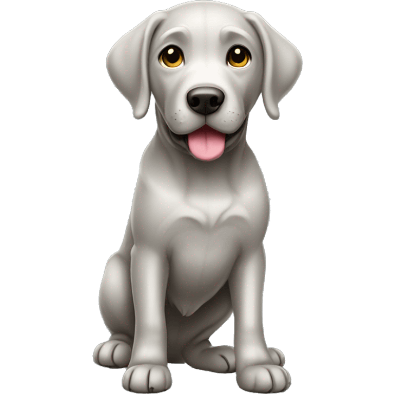 Silver Labrador standing emoji