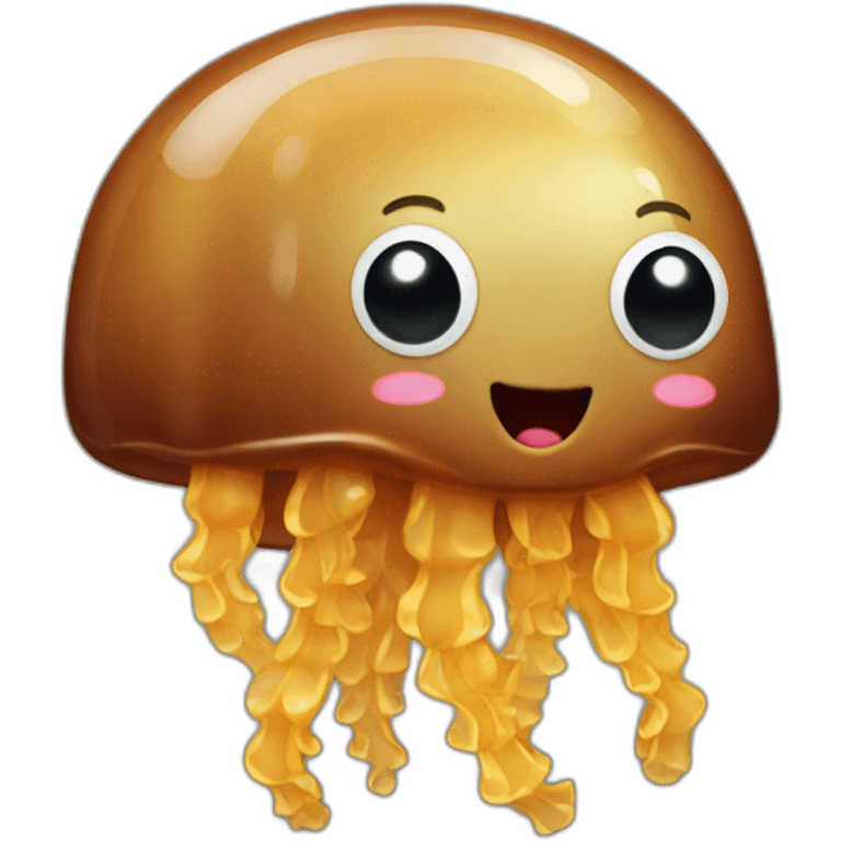 brown jellyfish cute money emoji