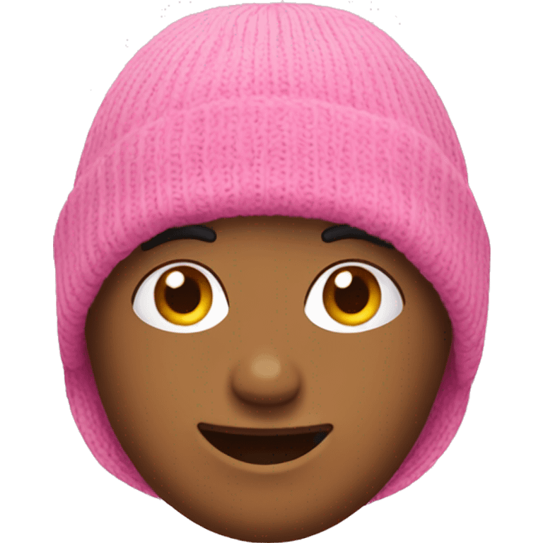 Pink beanie emoji