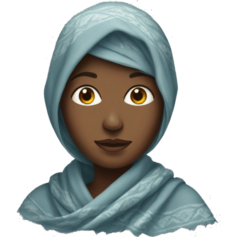 Women with shawl emoji