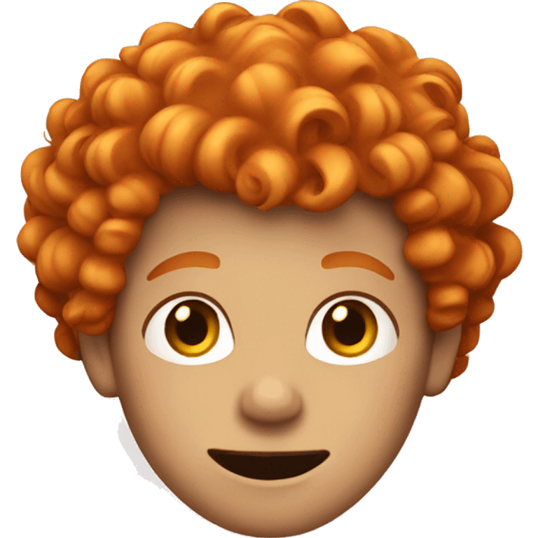 a curly ginger boy emoji