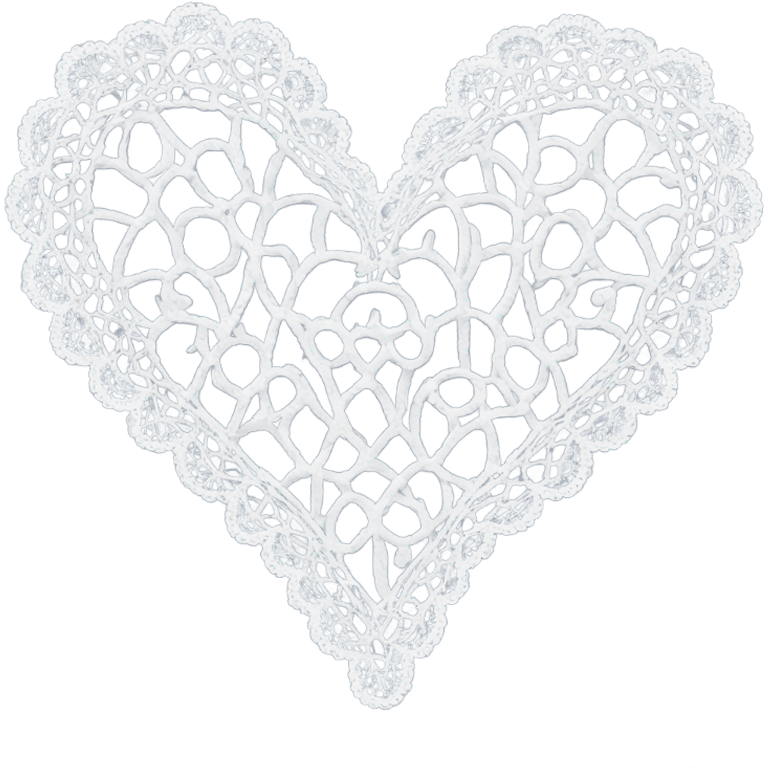 Lace heart emoji