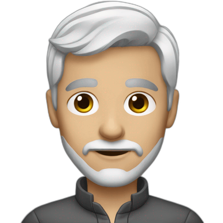 European designer with gray hair emoji