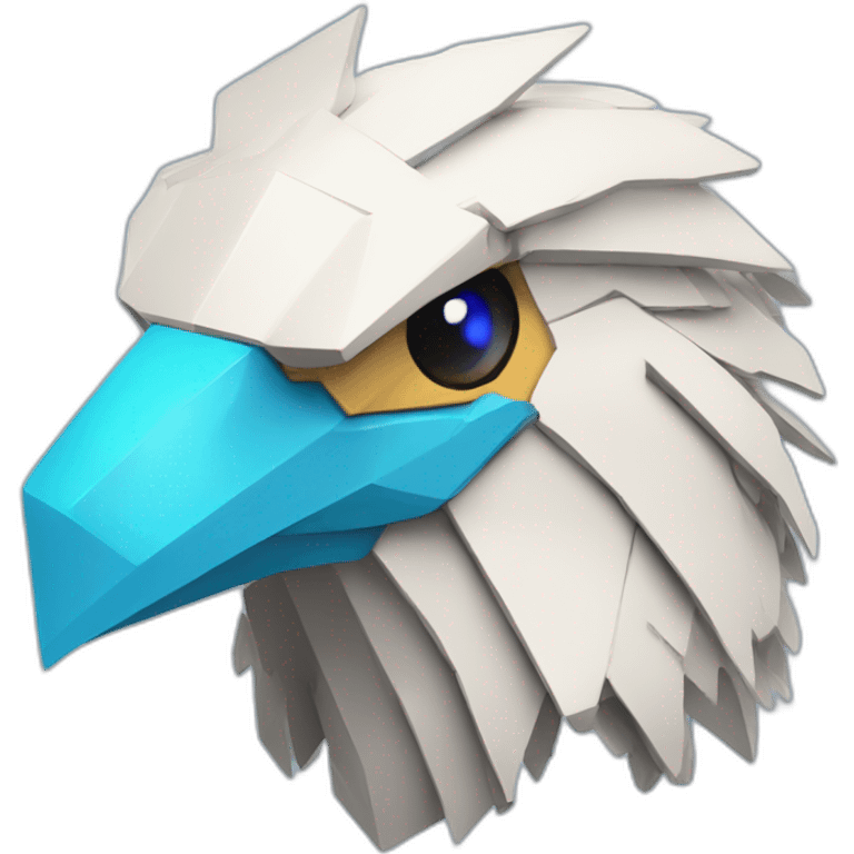 Minecraft Articuno Cyberpunk Head emoji