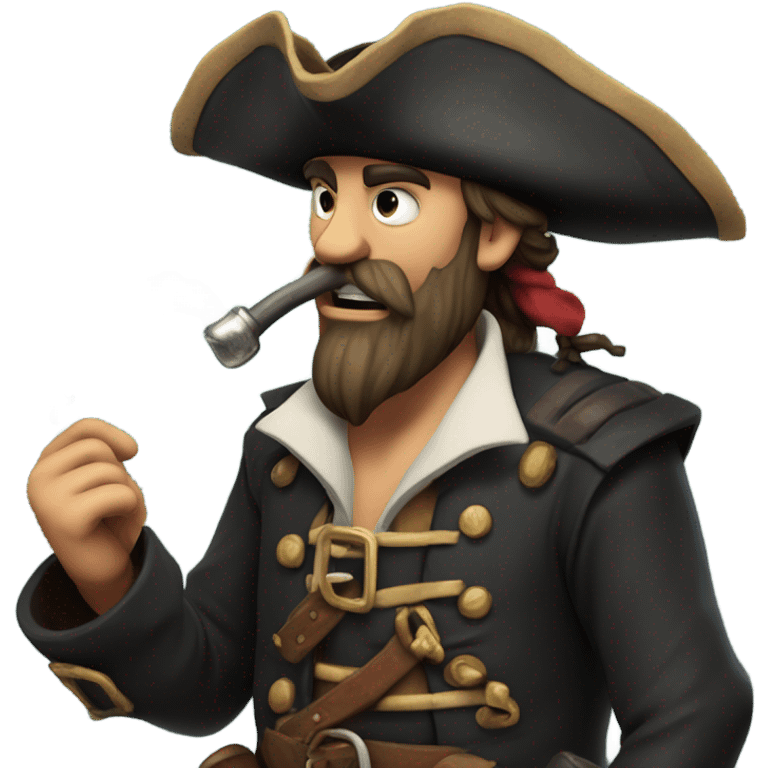 Pirate smoking  emoji