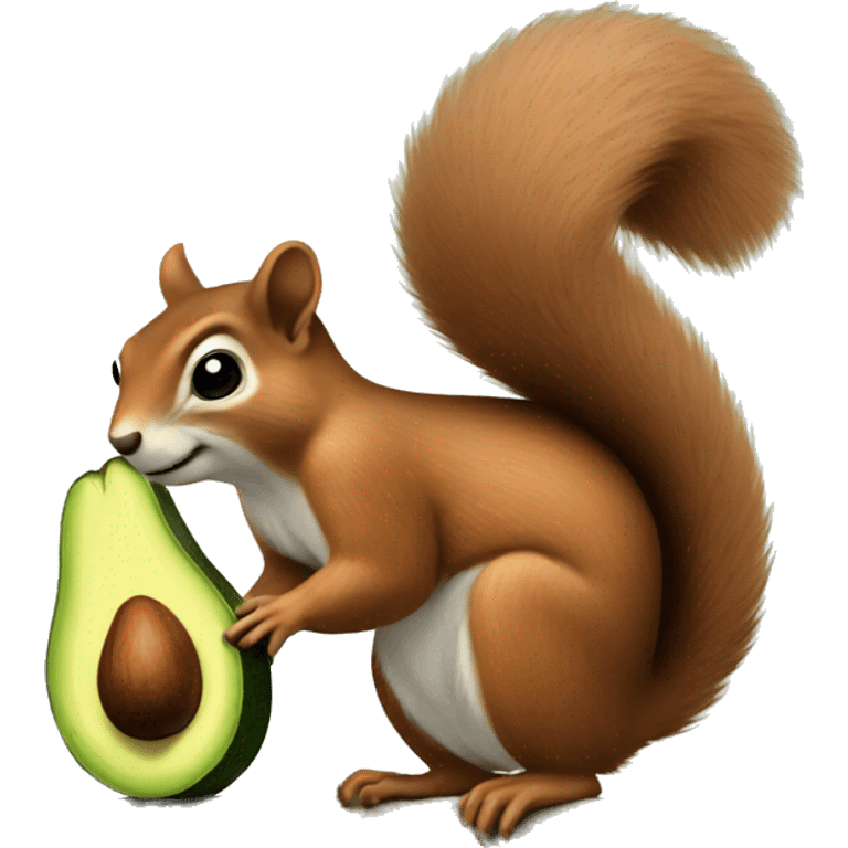 Squirrel avocado emoji