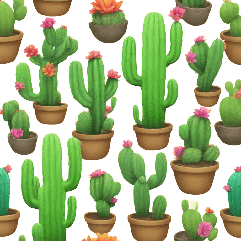 Rainbow cactus emoji