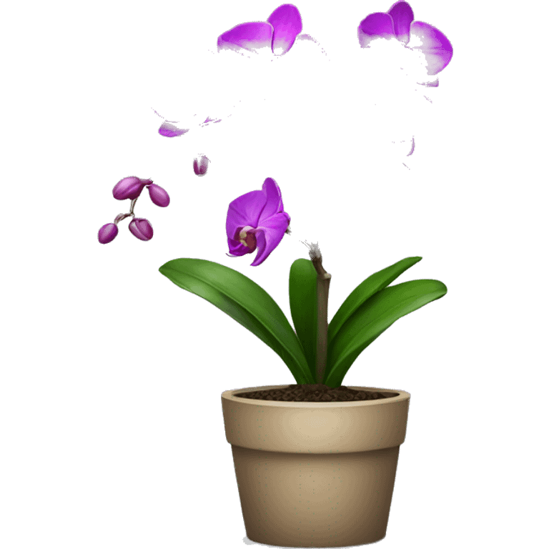 Orchid plant emoji