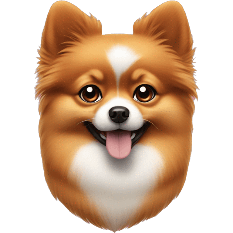 Little Pomeranian dog red color with small ears emoji