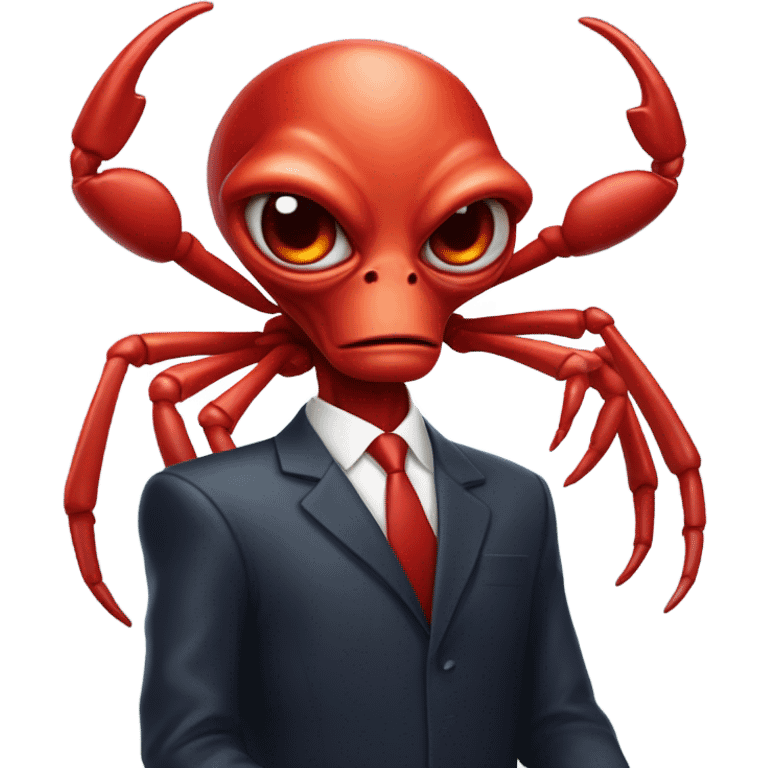 alien red man crab president emoji