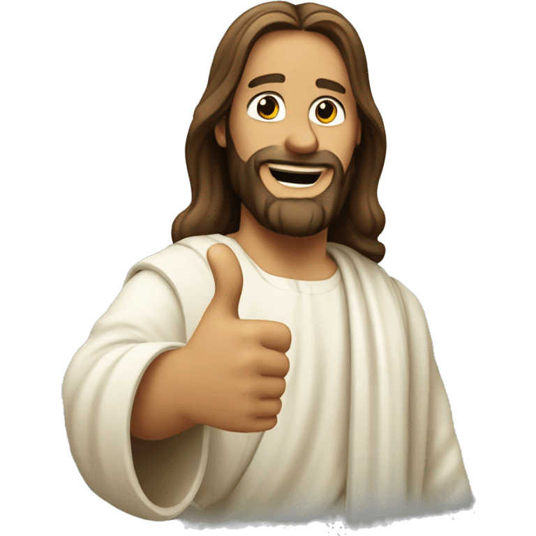 Jesus Christ giving thumbs up emoji