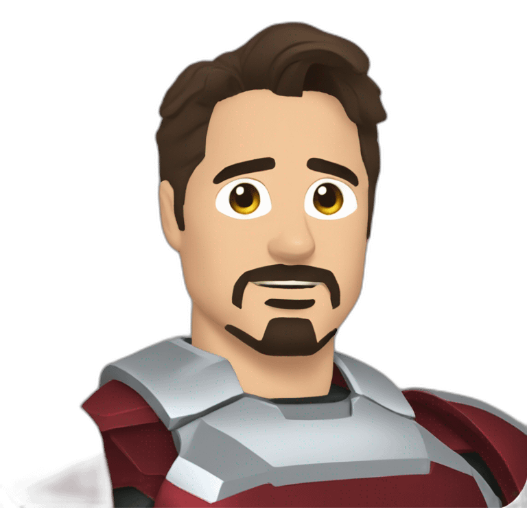 Tony Stark with infinity ganutlet emoji