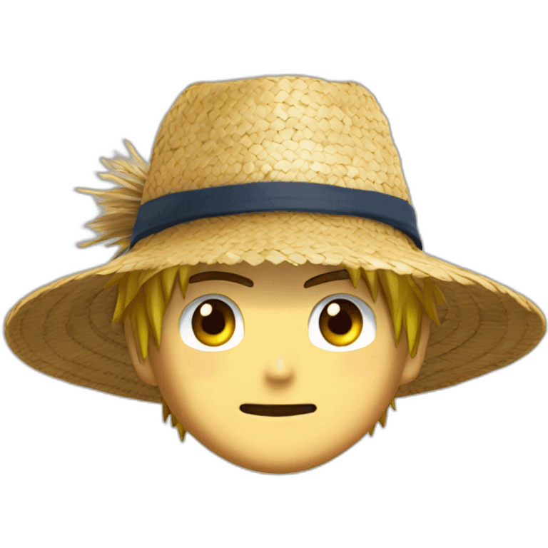 Naruto avec le chapeau de paille de luffy emoji