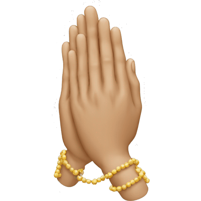 Praying hands with beads emoji