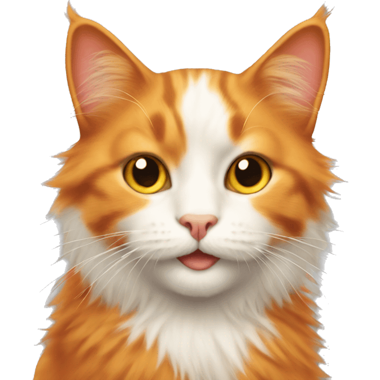 Orange fluffy cat  emoji