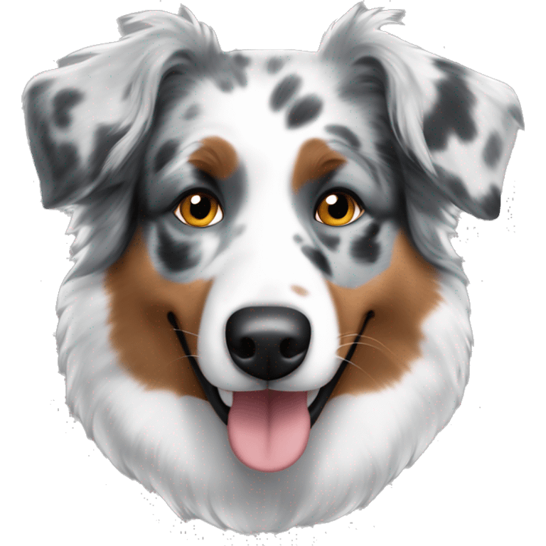 Australian shepherd dog blue merle  emoji