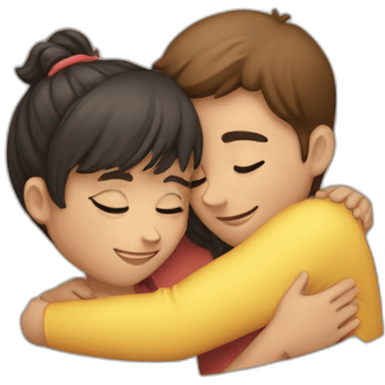 Hug of a boy and a girl emoji