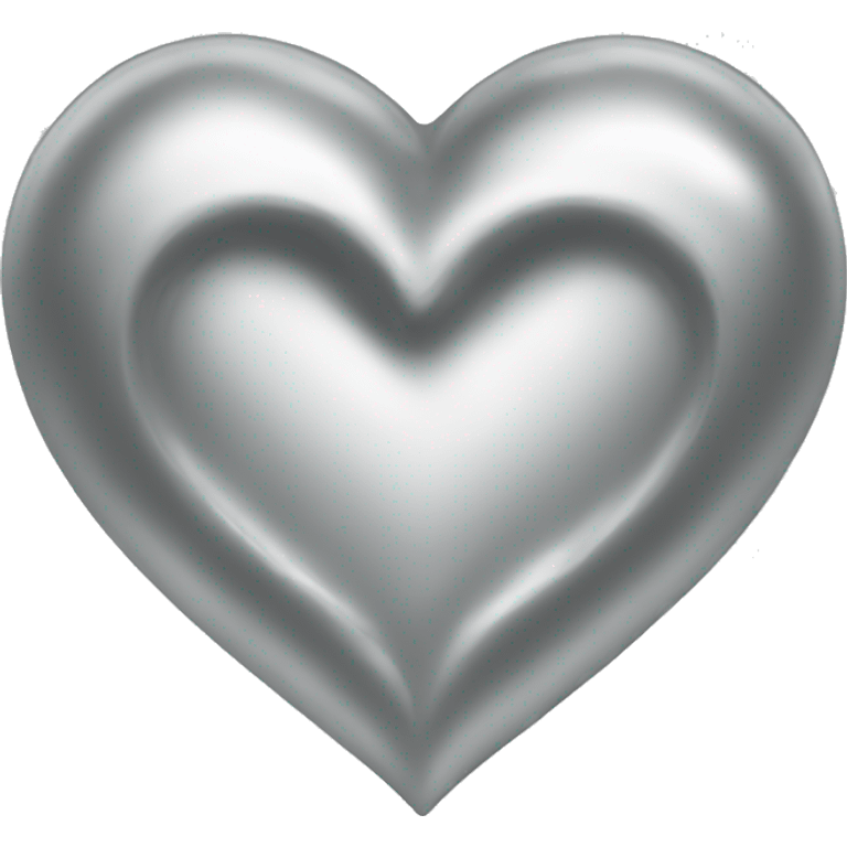 Platinum color heart emoji