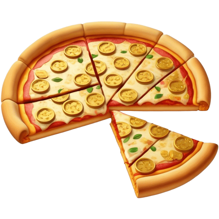 Pizza with gold bars emoji