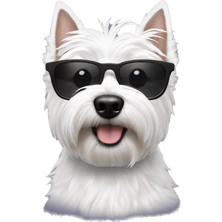 Westie in sunglasses  emoji