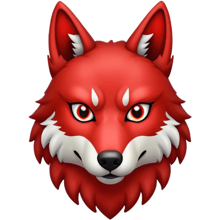 Evil Scary Red Wolf emoji