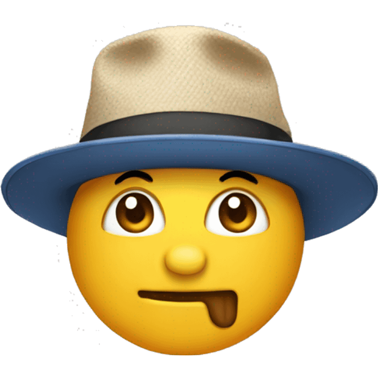 Camaron wearing a hat emoji