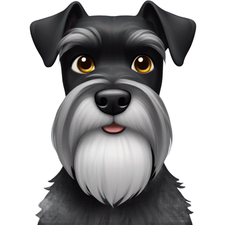 Black schnauzer white beard emoji