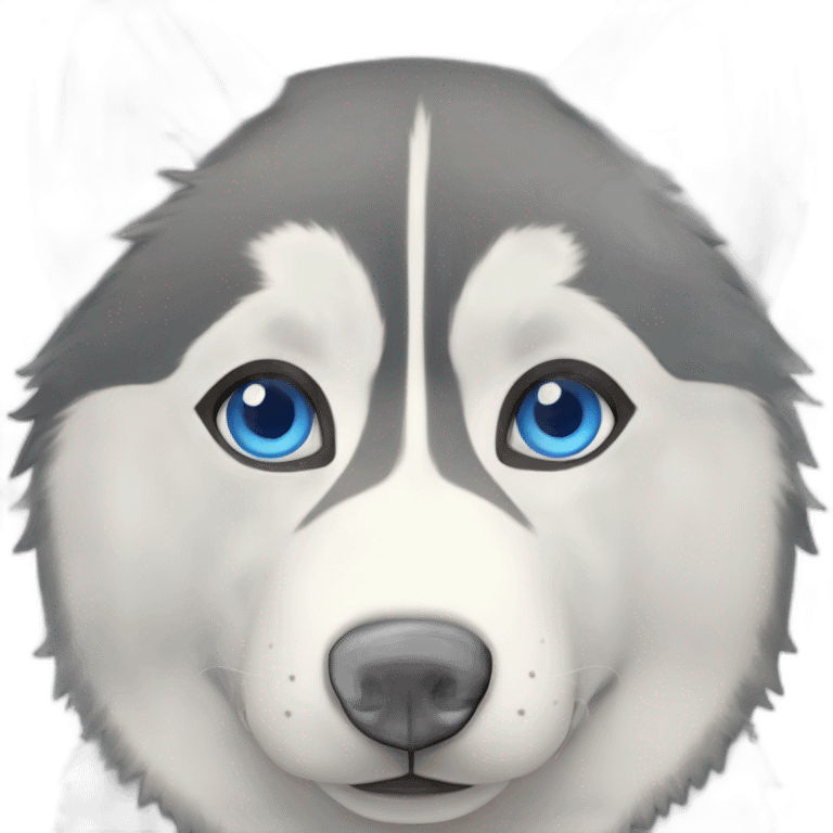 siberian husky blue eyes emoji