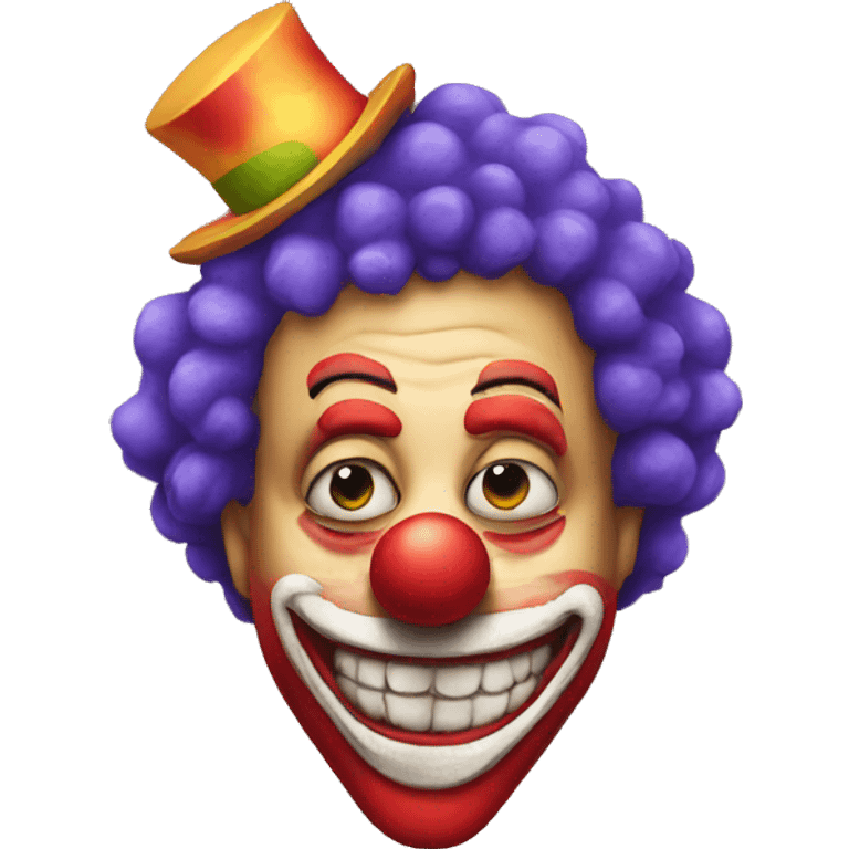 clown with sob fa emoji