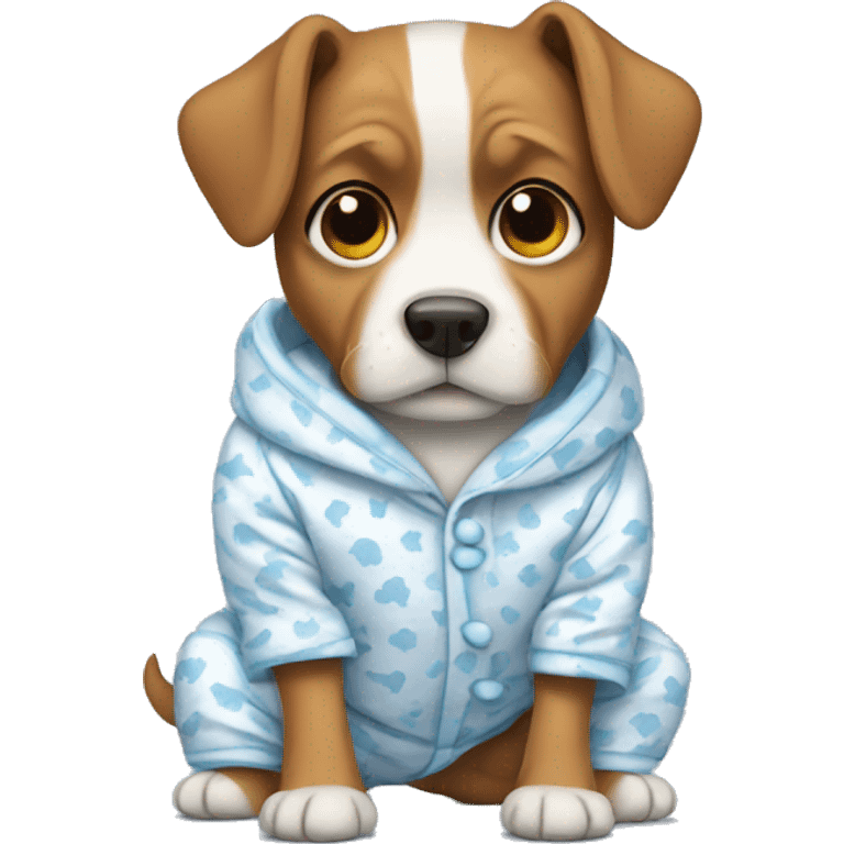 Dog in pajamas emoji