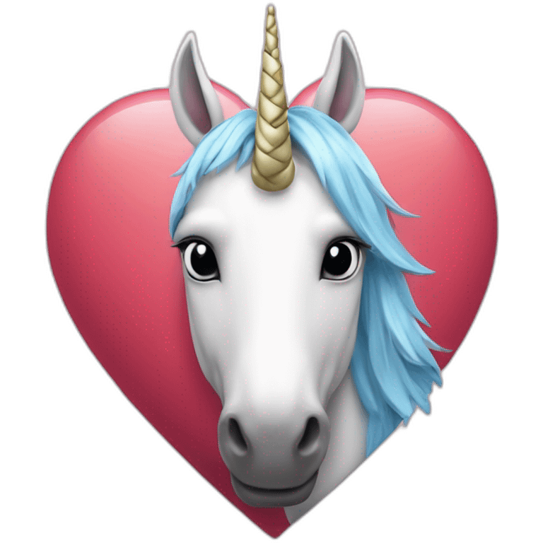 Licorne sur cœur emoji