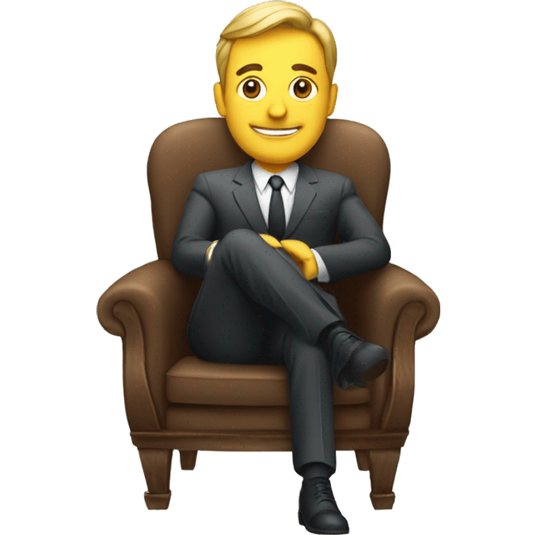 businessman in a chair emoji