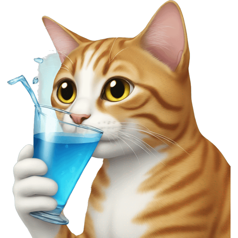 Cat drinking emoji