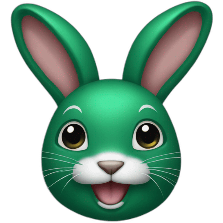 Darkgreen rabbit emoji