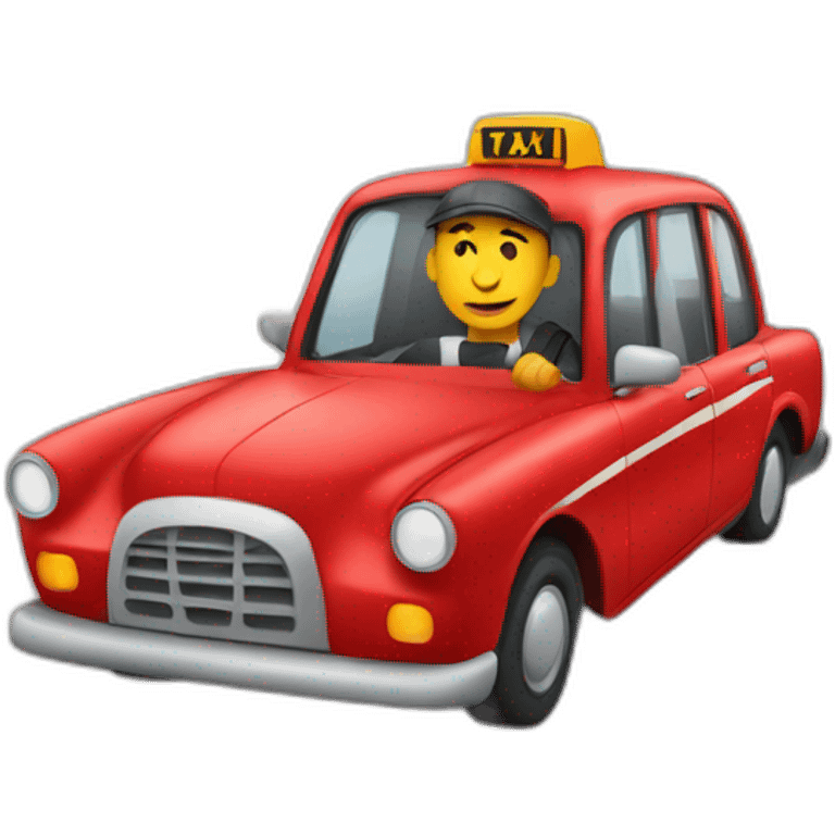 Taxi driver in the red car emoji