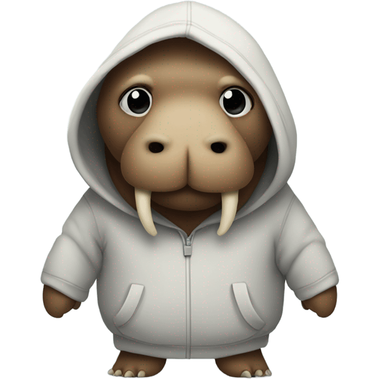 Walrus wearing a hoodie  emoji