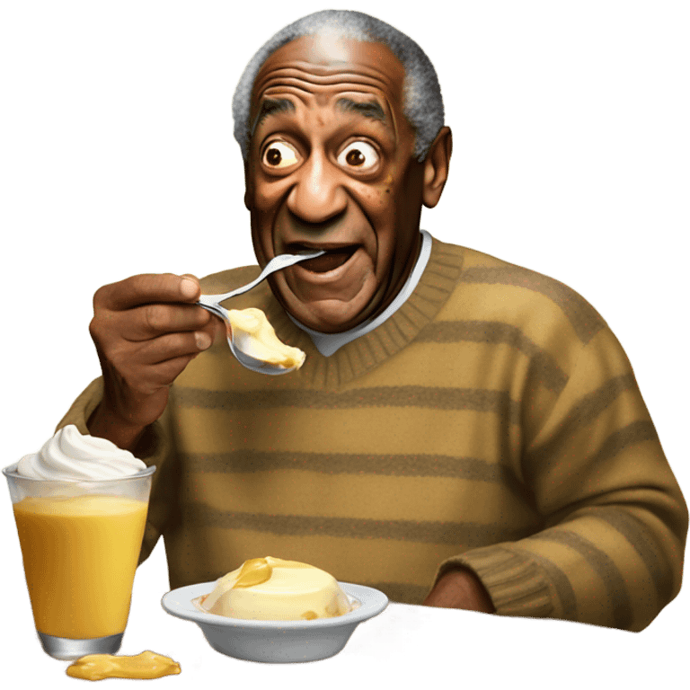 Bill Cosby eating pudding  emoji