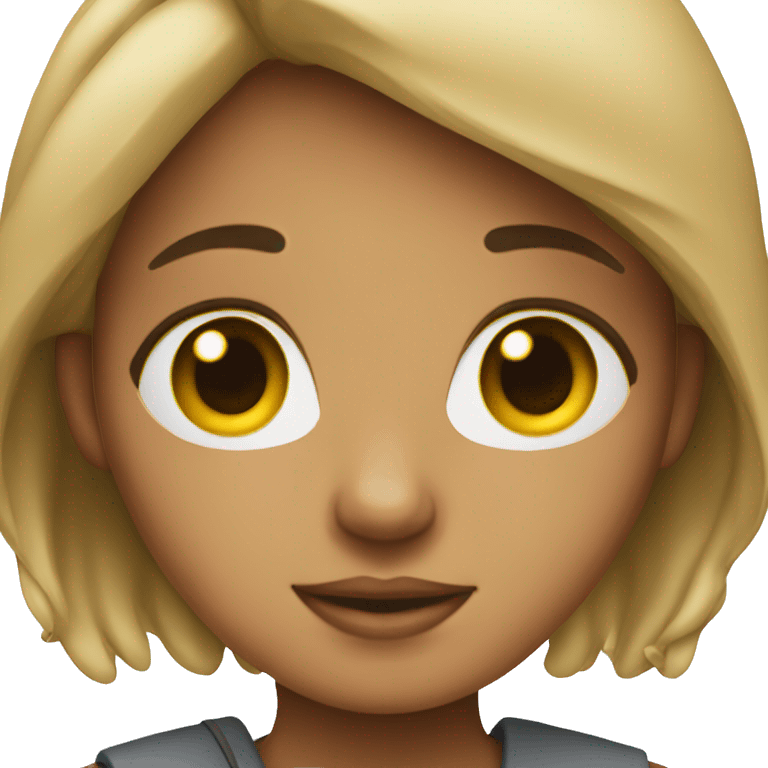 A girl work in MacBook  emoji