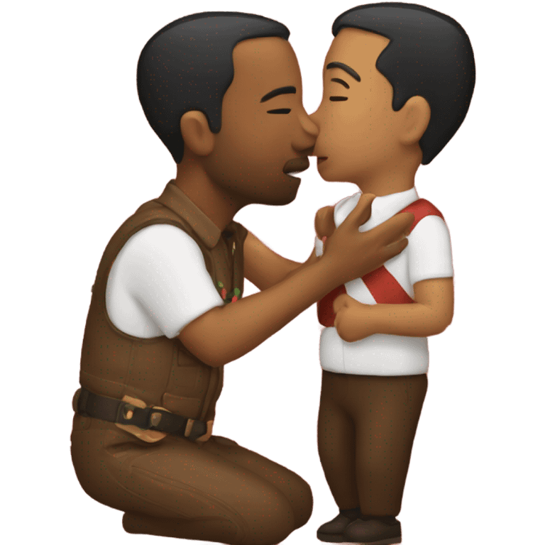 Christmas kiss emoji