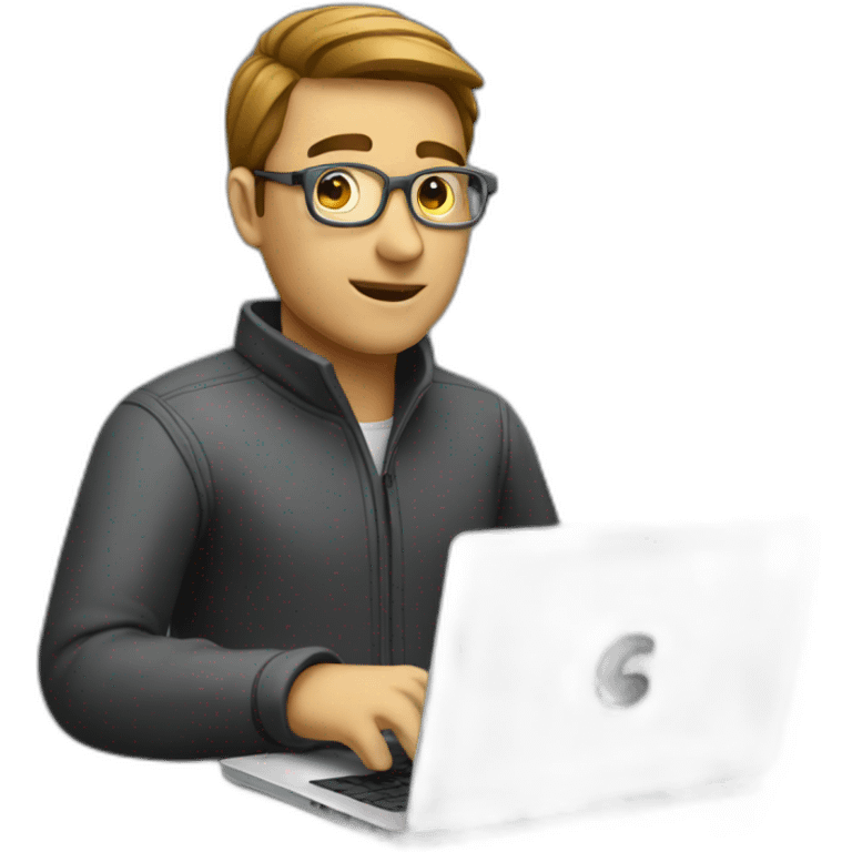 man programming on a laptop emoji