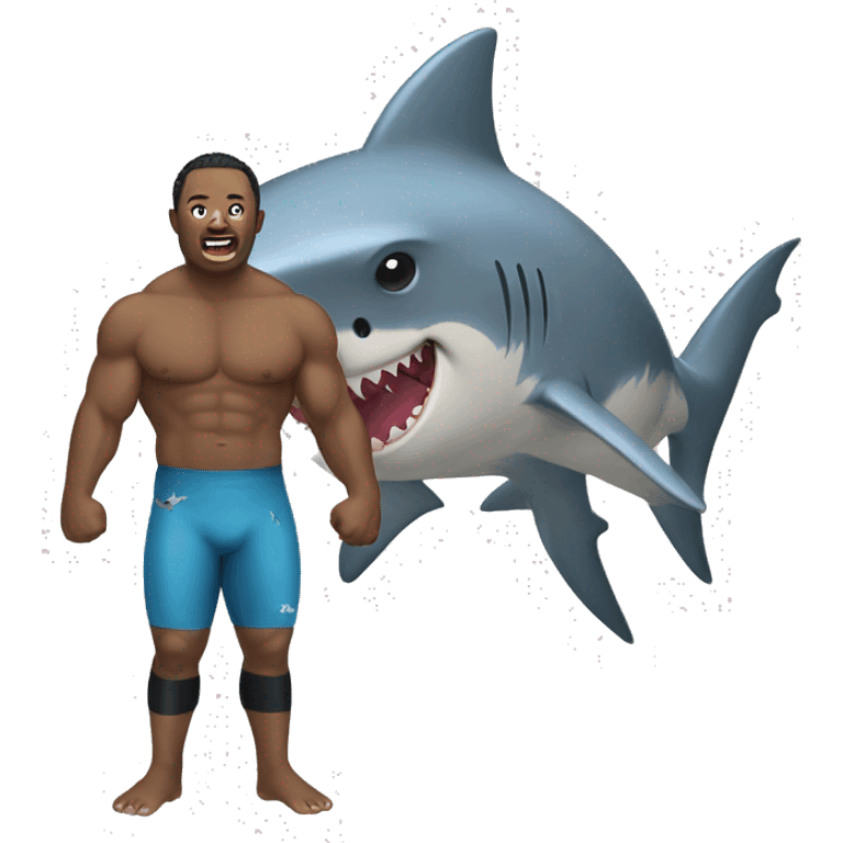 shark wrestler emoji