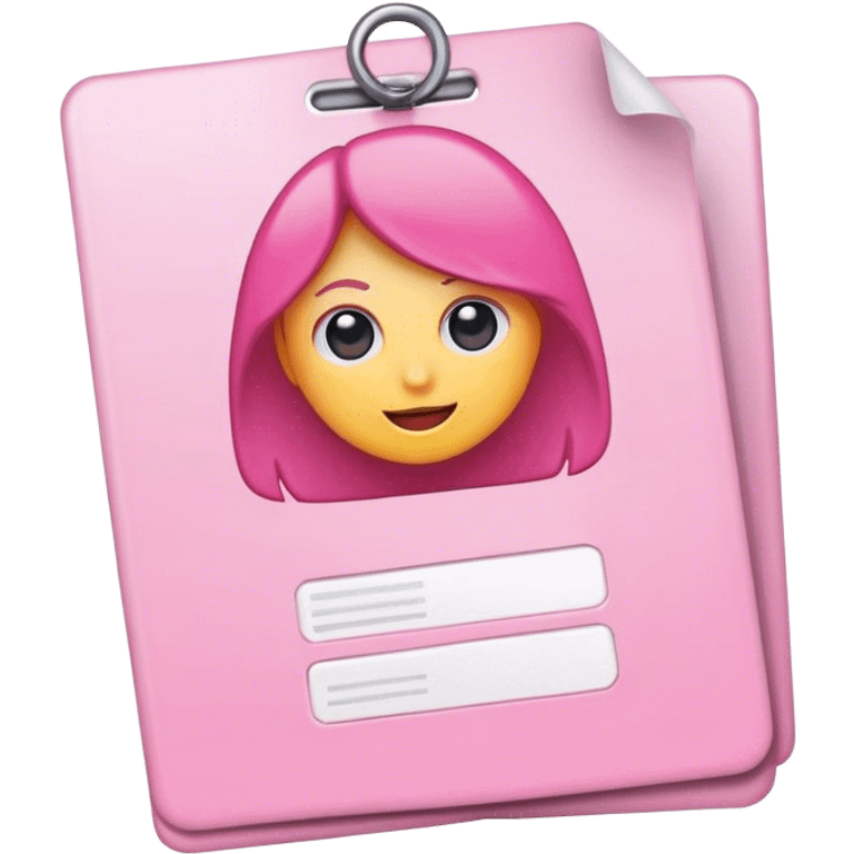 pink id document emoji